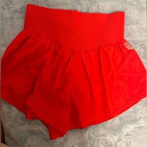 Free people movement High Waist Red Women's Shorts